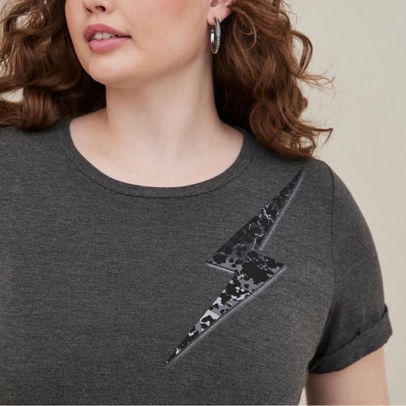 NWT, Torrid X LoveSick, Smocked Waist Graphic Tee, 1X - Picture 2 of 3